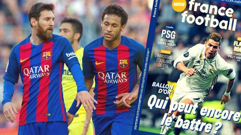 Quả bóng vàng châu Âu 2017: France Football sớm gạch tên Messi và Neymar