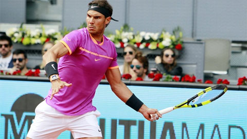Nadal vất vả đi tiếp vào vòng 3 Madrid Masters