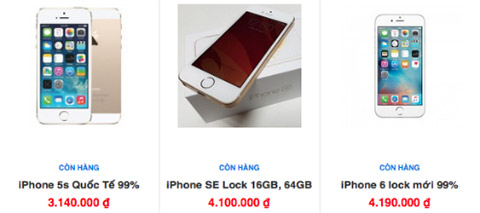 iPhone SE lien tục rớt giá mạnh, trên thị trường xách tay giá bán SE chỉ còn xấp xỉ 4 triệu đồng