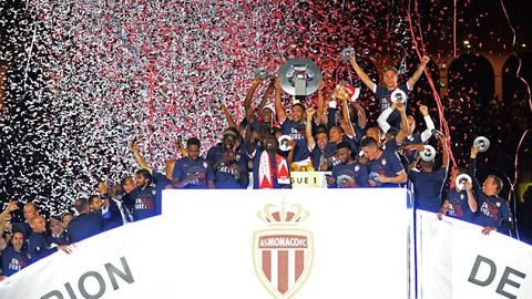 Monaco đăng quang ngôi vô địch Ligue 1 một cách thuyết phục