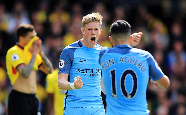 Aguero và De Bruyne tỏa sáng mang về chiến thắng cho Man City, giúp đội bóng thành Manchester cán đích ở vị trí thứ 3