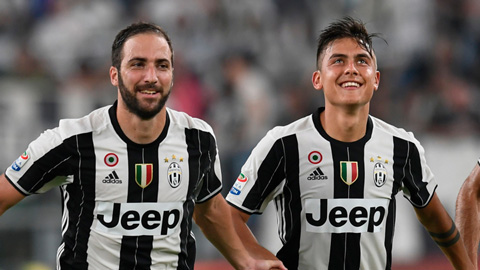 Dybala và Higuain đá chính ở trận thủ tục của Juventus