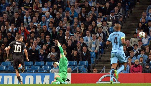 Totti xé lưới Man City tại Champions League