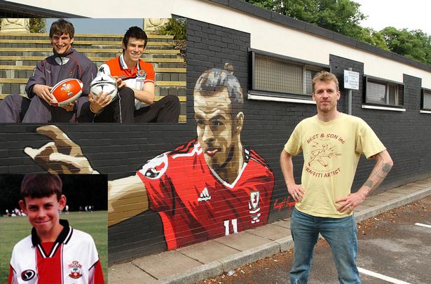 Cậu bé Gareth Bale ngày nào và những hình ảnh của siêu sao Gareth Bale trên các bức tường Cardiff