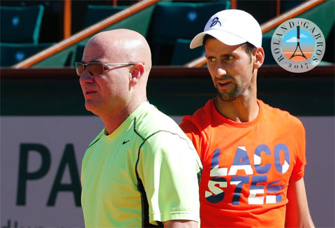 Djokovic và HLV mới Andre Agassi