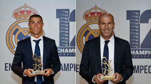 Ronaldo và Zidane được tạp chí Pháp bầu hay nhất châu Âu