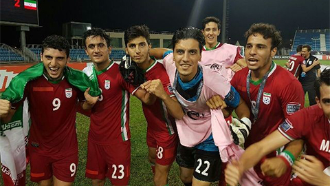 Niềm vui của các cầu thủ Iran