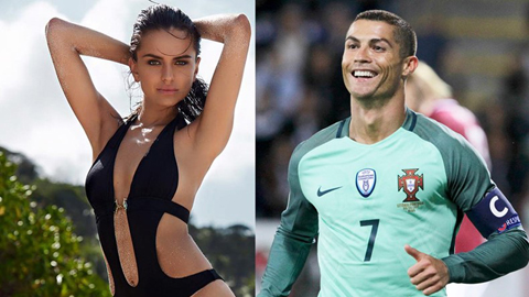 Ronaldo lén lút mời người đẹp Latvia đến xem mình thi đấu
