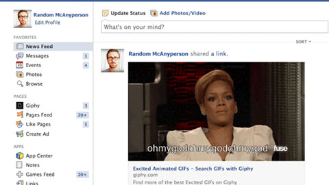 Facebook cho phép bình luận bằng ảnh động