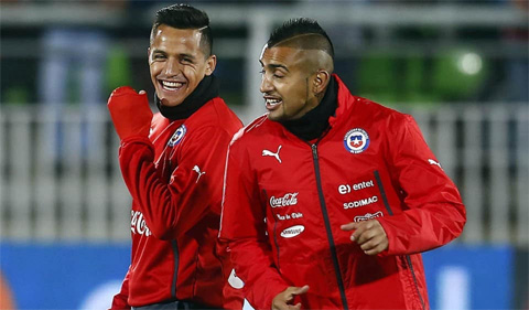 Những trụ cột như Sanchez và Vidal sẽ dại diện cho Chile thi đấu ở Confed Cup 2017