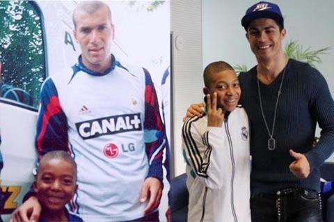 Thuận lợi cho Real là Mbappe hâm mộ Zidane từ nhỏ  và thần tượng siêu sao Ronaldo 