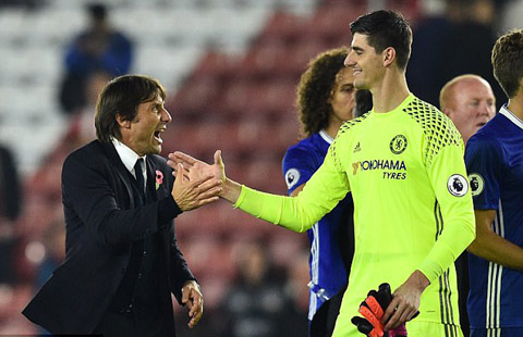 Courtois đang thể hiện thái độ ngôi sao với Conte