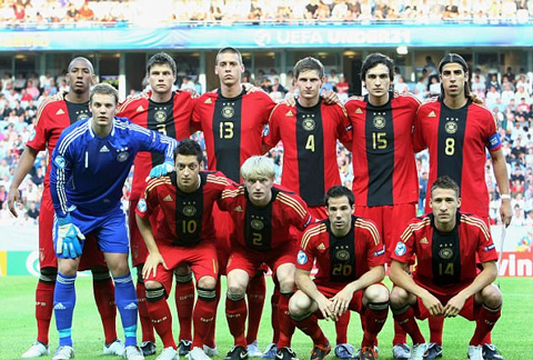 Đội hình U21 Đức vô địch châu Âu năm 2009. Phần lớn trong số họ đều đã thành danh.