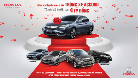 Honda Việt Nam triển khai chương trình ưu đãi hấp dẫn “Mua xe Honda, cơ hội trúng xe Accord” – Tổng giá trị lên đến hơn 4 tỷ đồng