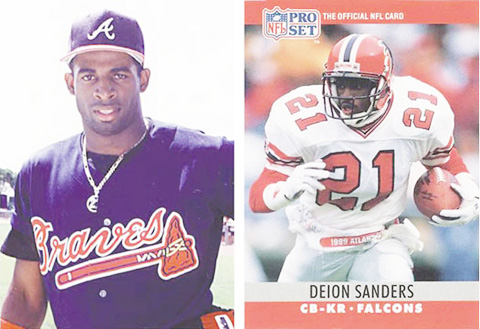 Deion Sanders chơi cả bóng chày lẫn bóng đá kiểu Mỹ 