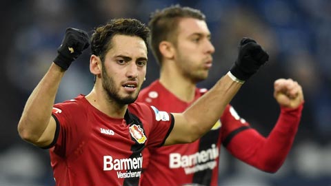 Milan sẽ trả trước cho Leverkusen 21 triệu euro để đổi lấy sự phục vụ của Calhanoglu