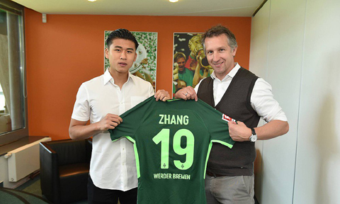 Zhang bây giờ đã thuộc về CLB Werder Bremen