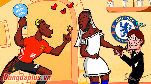 Pogba cướp "cô dâu" Lukaku từ chú rể Conte