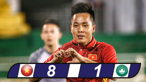 Thắng 8-1 Macau, U22 Việt Nam chiếm ngôi đầu của Hàn Quốc