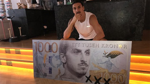 Chân dung Ibrahimovic xuất hiện trên đồng tiền Thụy Điển