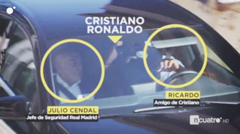 Ronaldo và luật sư đến dự phiên điều trần