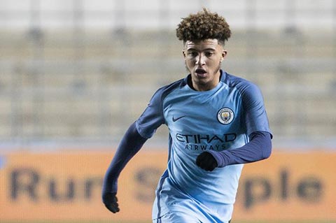 Jadon Sancho trong màu áo đội trẻ Man City