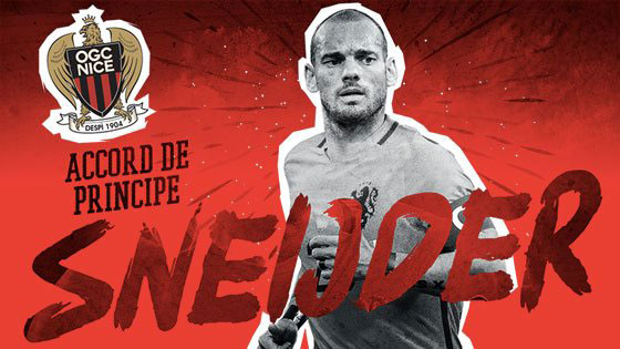 Sneijder tái ngộ Balotelli tại Nice