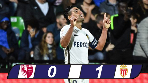 Falcao giúp Monaco thiết lập kỷ lục chiến thắng ở Ligue 1