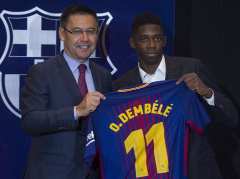 Dembele là cầu thủ đắt giá nhất lịch sử Barca