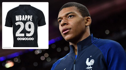 Mbappe nhận áo số 29 ở PSG