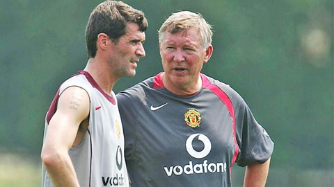 Roy Keane từng nhiều lần gây sự với HLV Alex Ferguson