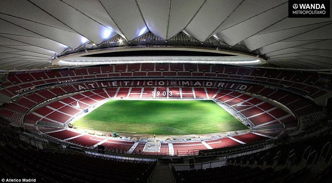 Sân Wanda Metropolitano đang gấp rút được hoàn thành