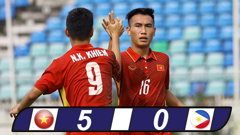 Bộ đôi HAGL ghi bàn, U18 Việt Nam vươn lên đầu bảng