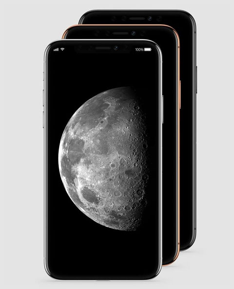 Thiết kế nhôm khối quen thuộc nhưng iPhone X có màn hình tràn viền và kiểu bố trí cảm biến, camera trước lõm xuống như tin đồn.