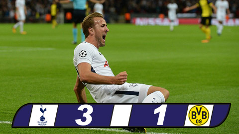 Kane tỏa sáng, Tottenham đả bại Dortmund