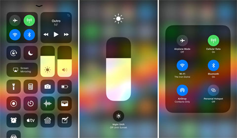 Control Center được Apple làm mới hoàn toàn trong iOS 11