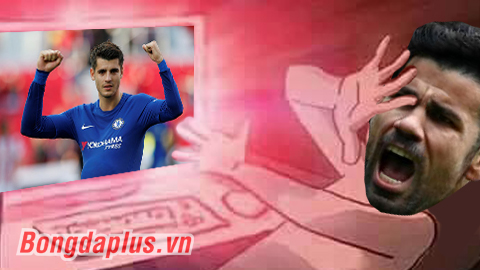 Ảnh chế: Morata làm lu mờ Costa