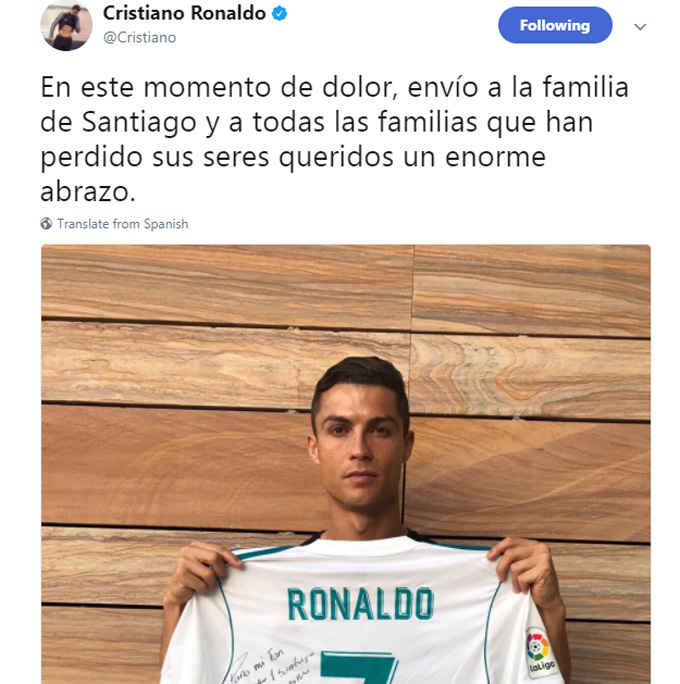 Ronaldo thể hiện tình cảm với fan nhí trên mạng xã hội