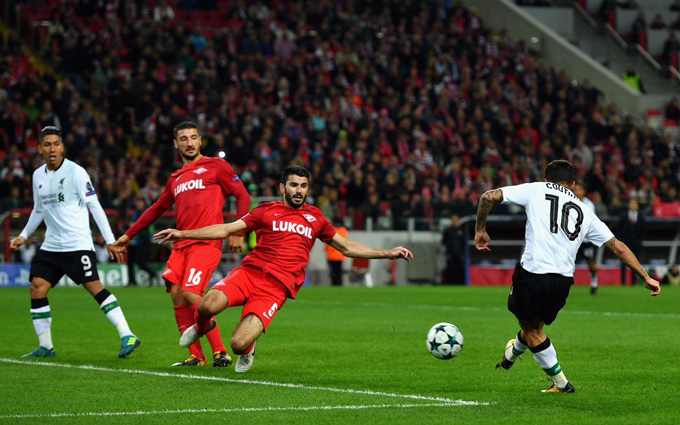 Coutinho đem về bàn thắng gỡ hòa cho Liverpool