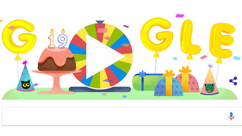 'Chiếc nón kỳ diệu' nhân sinh nhật 19 tuổi của Google
