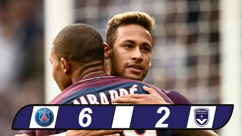 Neymar ghi 2 bàn từ đá phạt, PSG hạ Bordeaux bằng tỉ số tennis
