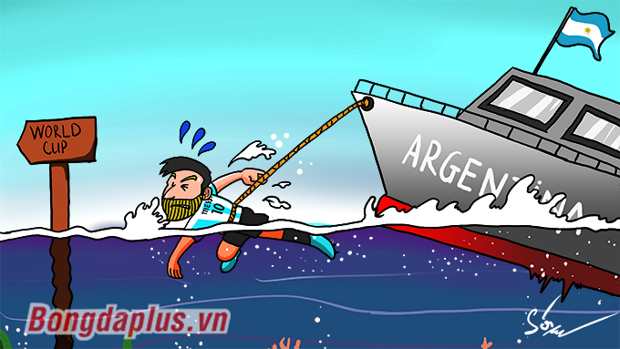 Messi bất lực cùng con tàu đắm Argentina