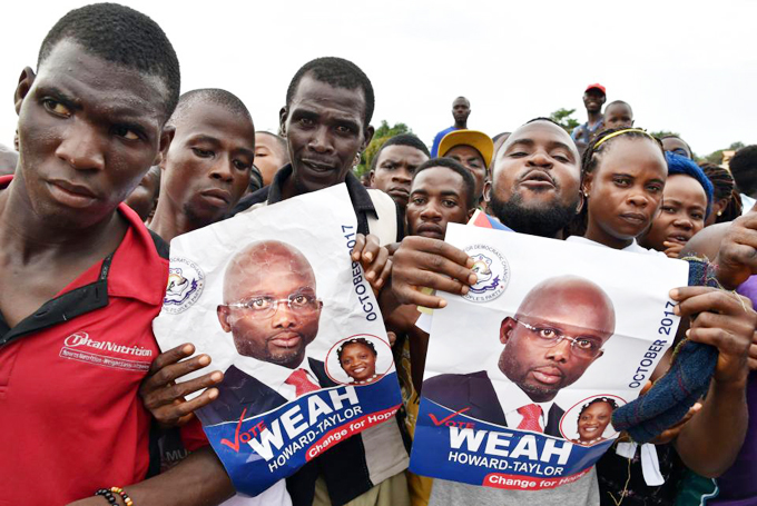 p Weah được nhiều cử tri Liberia ủng hộ