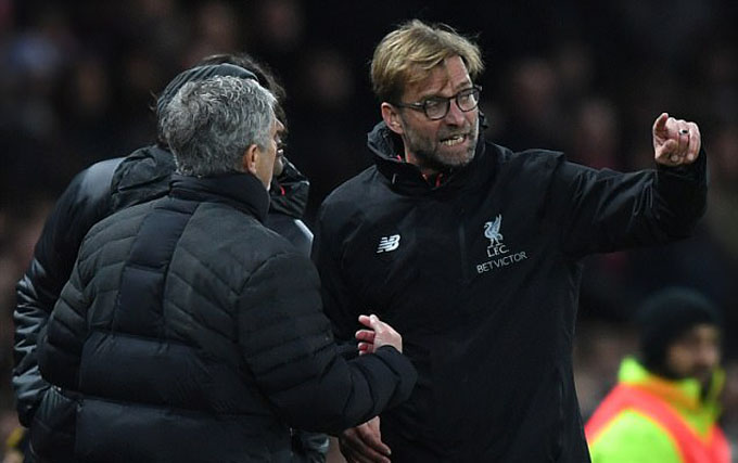 Klopp đang chiếm ưu thế trong những lần đối đầu đã qua với Mourinho