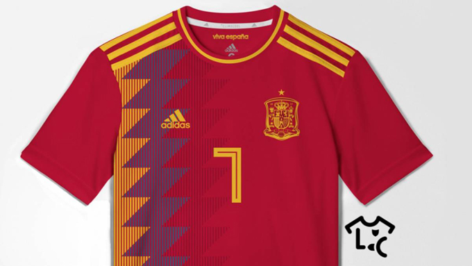Rò rỉ áo đấu của Tây Ban Nha ở World Cup 2018