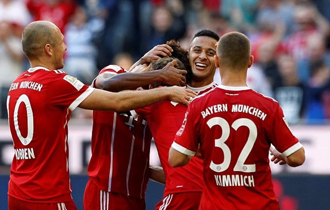 Bayern đã có chiến thắng tưng bừng trên sân nhà