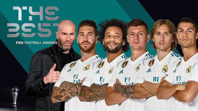 Real Madrid độc chiếm giải The Best 2017