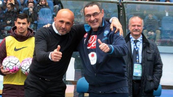 Sarri và Spalletti (phải), 2 HLV xuất sắc nhất Serie A lúc này đều bước ra từ cái nôi Tuscan