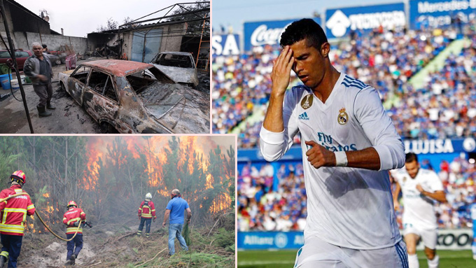 Ronaldo tài trợ chi phí chữa trị cho 370 nạn nhân cháy rừng