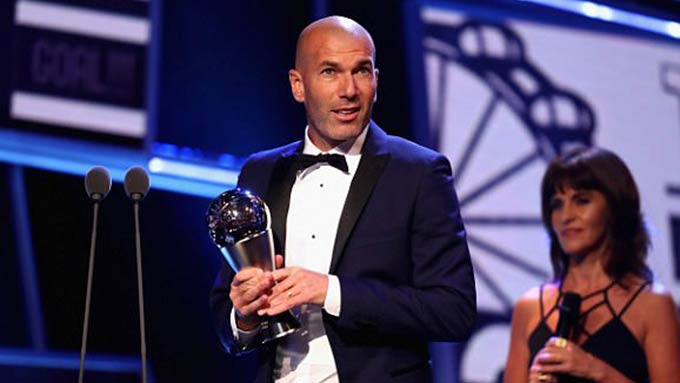 Zidane giành giải HLV xuất sắc nhất FIFA The Best 2017